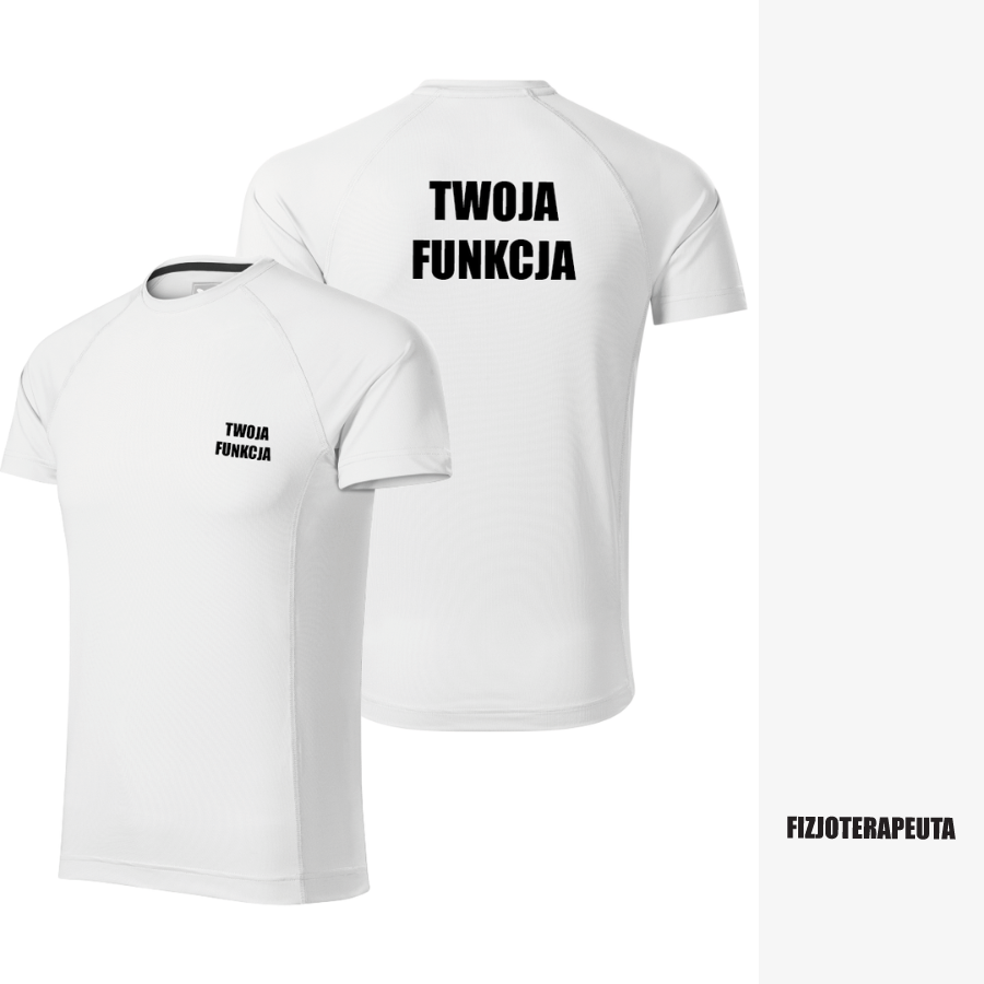 Koszulka Termincza - męska- Fizjoterapia-Biały-Napis