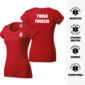 Koszulka T-shirt – Damska – Inne zawody medyczne –Eskulap_Napis- czerwony